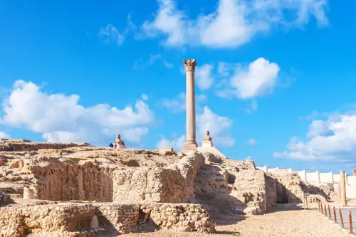 Pompey's Pillar-7 Day Cairo, Alexandria, Luxor, Edfu, Kom Ombo, Aswan and Abu Simbel
