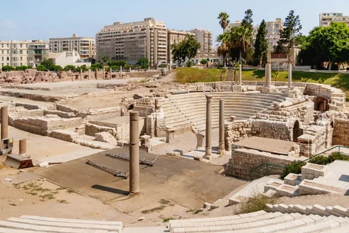 ruins of the Roman amphitheatre-3 Day Cairo and Alexandria Tour Package
